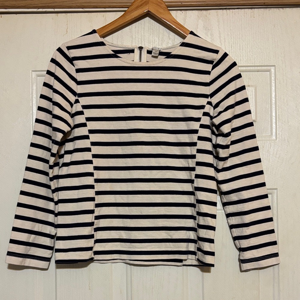 J. Crew Striped Top with Back Zipper‎